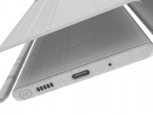 samsung galaxy note 20 black 3D Model