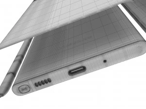 samsung galaxy note 20 black 3D Model