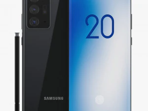 samsung galaxy note 20 plus black 3D Model