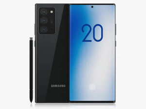 samsung galaxy note 20 plus black 3D Model