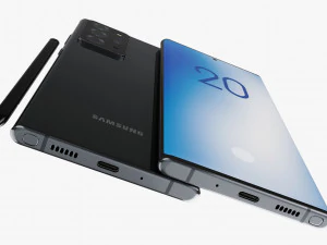 samsung galaxy note 20 plus black 3D Model