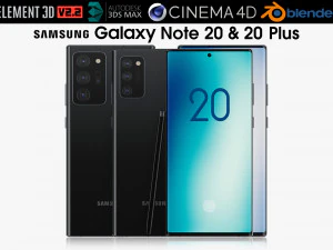 सैमसंग गैलेक्सी नोट 20 20 प्लस ब्लैक 3D मॉडल