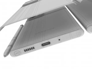 samsung galaxy note 20 20 plus black 3D Model