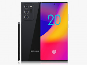 samsung galaxy note 20 ultra black 3D 模型
