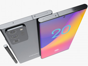 samsung galaxy note 20 ultra black 3D 模型