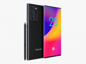 samsung galaxy note 20 ultra black 3D 模型
