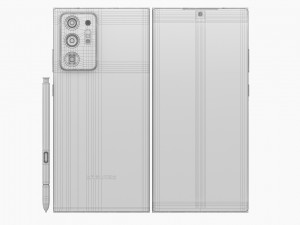 samsung galaxy note 20 ultra black 3D 模型