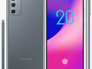 samsung galaxy note 20 gray 3D Model