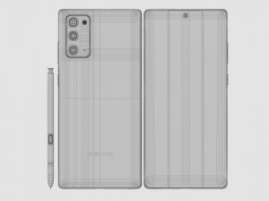samsung galaxy note 20 gray 3D Model