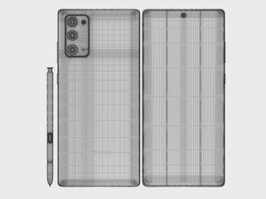 samsung galaxy note 20 gray 3D Model