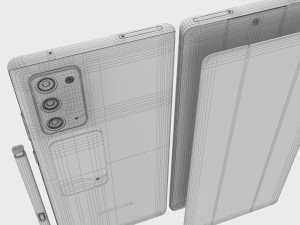 samsung galaxy note 20 gray 3D Model
