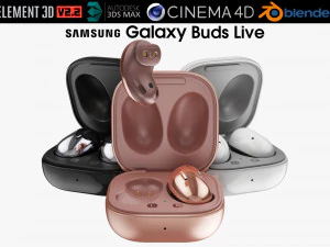Samsung Galaxy Buds ao vivo Modelo 3D