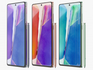 samsung galaxy note 20 all colors 3D Model