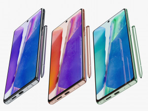 samsung galaxy note 20 all colors 3D Model