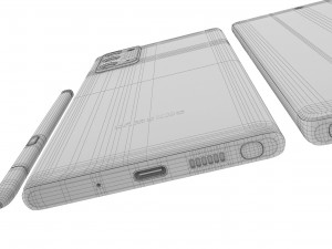 samsung galaxy note 20 all colors 3D Model
