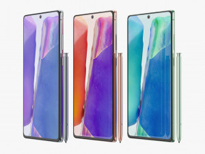 samsung galaxy note 20 20 ultra all colors Modelo 3D