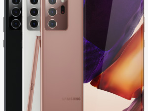 samsung galaxy note 20 20 ultra all colors Modelo 3D