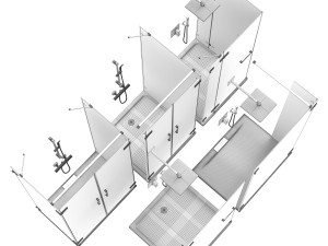cabin showers radaway arta set 99 Modello 3D