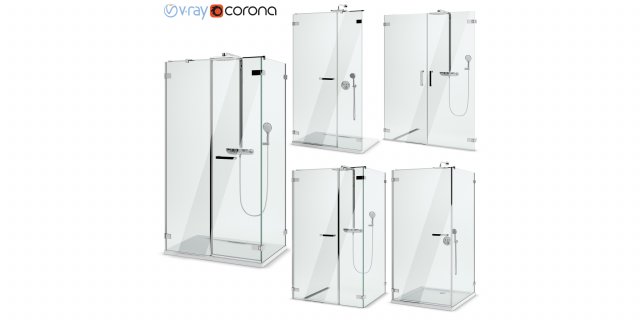 cabin showers radaway arta set 100 3D-Modell .c4d .max .obj .3ds .fbx .stl .blend 