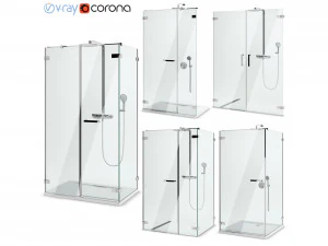 kabiny prysznicowe radaway arta zestaw 100 Model 3D