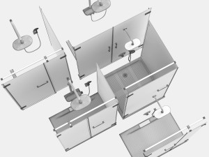 cabin showers radaway arta set 100 3D-Modell