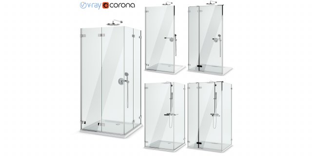 cabin showers radaway arta set 101 3D Model .c4d .max .obj .3ds .fbx .stl .blend 