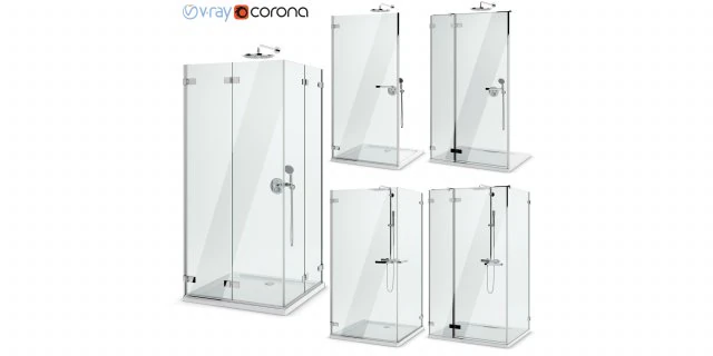 cabin showers radaway arta set 101 3D Model .c4d .max .obj .3ds .fbx .stl .blend 