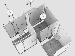 cabin showers radaway arta set 101 3D Model