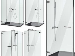 cabin showers radaway arta black set 102 3D मॉडल