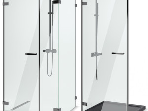 cabin showers radaway arta black set 102 3D मॉडल