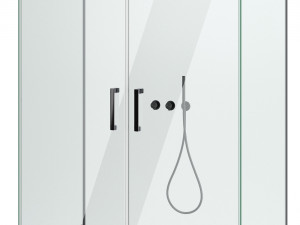 cabin showers radaway arta black set 102 3D मॉडल