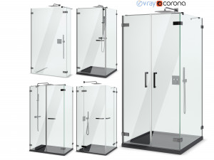 cabin showers radaway arta black set 103 3D मॉडल