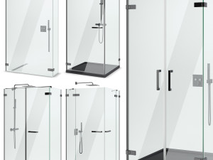 cabin showers radaway arta black set 103 3D 모델