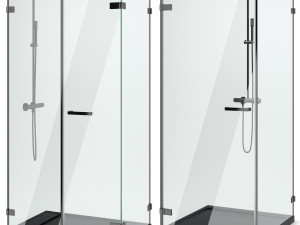 cabin showers radaway arta black set 103 3D 모델