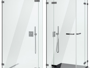 cabin showers radaway arta black set 103 3D 모델