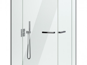 cabin showers radaway arta black set 103 3D 모델