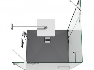 cabin showers radaway arta black set 103 3D 모델