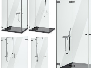 cabin showers radaway arta black set 104 3D Model