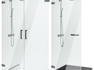 cabin showers radaway arta black set 104 3D Model