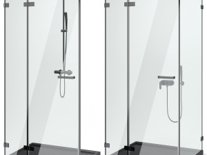 cabin showers radaway arta black set 104 3D Model