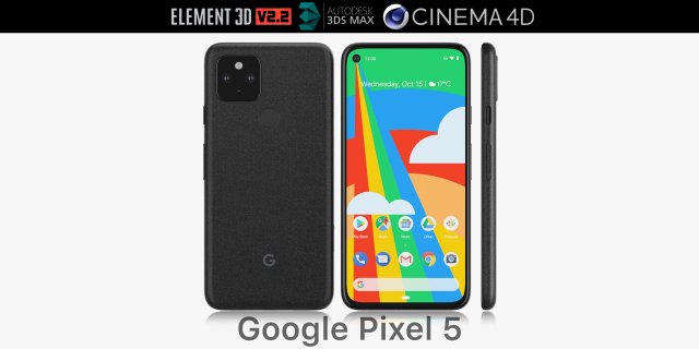 google pixel 5 Modèle 3D .c4d .max .obj .3ds .fbx .stl .blend 