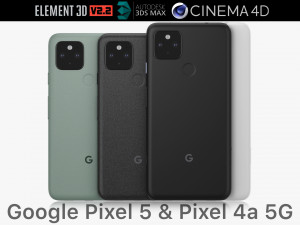 google pixel 5 and 4a 5g all colors Modèle 3D