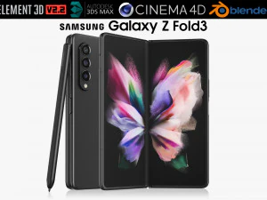 सैमसंग गैलेक्सी जेड फोल्ड 3 3D मॉडल