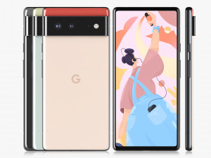 google pixel 6 all colors 3D Model