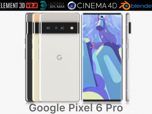 google pixel 6 pro all colors 3D Model