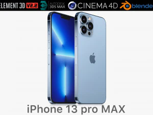 ऐप्पल आईफोन 13 प्रो मैक्स सिएरा ब्लू 3D मॉडल