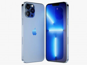 apple iphone 13 pro max sierra blue 3D Model