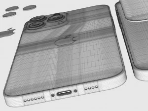 apple iphone 13 pro max sierra blue 3D Model