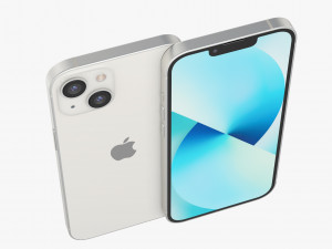 apple iphone 13 starlight 3D Model