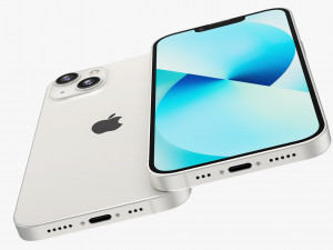 apple iphone 13 starlight 3D Model